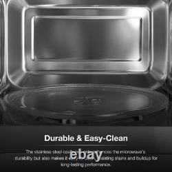 Hyundai 800W 20L Black Digital Microwave, Stainless Steel Interior, 11 Power Lev