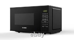 Hyundai 800W 20L Black Digital Microwave, Stainless Steel Interior, 11 Power Lev