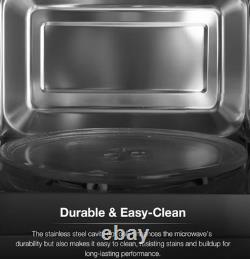 Hyundai Digital Microwave 800W 20L Stainless Steel 11 Power Levels Black