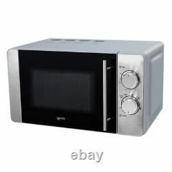 Igenix IG2084 800w Solo Microwave Oven with 5 Power Levels 20L Stainless Steel