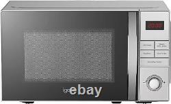 Igenix Solo Microwave, Digital, 5 Power Levels, 20L, 800W, Stainless Steel