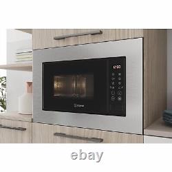 Indesit 20L 800W Built-in Microwave with Grill Stainless Steel MWI120GX
