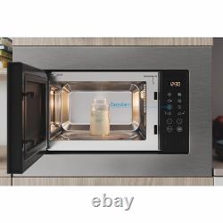 Indesit Built-In 800W Microwave with Grill Stainless Steel MWI120GX