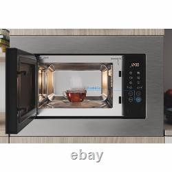 Indesit Built-In 800W Microwave with Grill Stainless Steel MWI120GX