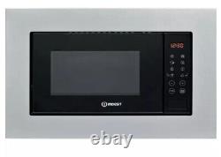 Indesit MWI120GX Integrated Built-in Microwave with Grill in Stainless Steel 20L