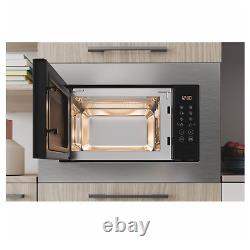 Indesit MWI120GX Integrated Built-in Microwave with Grill in Stainless Steel 20L