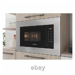 Indesit MWI120GX Integrated Built-in Microwave with Grill in Stainless Steel 20L