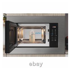 Indesit MWI120GX Integrated Built-in Microwave with Grill in Stainless Steel 20L