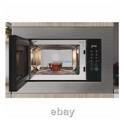 Indesit MWI120GX Integrated Built-in Microwave with Grill in Stainless Steel 20L
