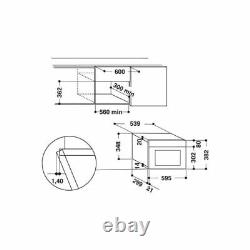 Indesit MWI3213IX Built In Microwave With Grill Stainless Steel