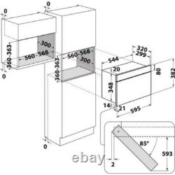 Indesit MWI3213X Built-in 22L Microwave Oven Wall Cupboard Mountable