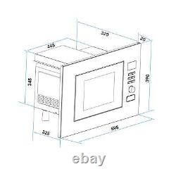 Integrated Microwave Oven, 20L, 800W Stainless Steel