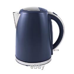 Kettle Toaster Microwave Kitchen Set NAVY Stainless Steel Stylish Elegant Gift