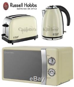 Kettle and Toaster Set + Microwave Russell Hobbs Colours & Cream Microwave New