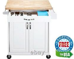 Kitchen Stand Island Cupboard Microwave Cart Cabinets Storage & Shelf Organizer