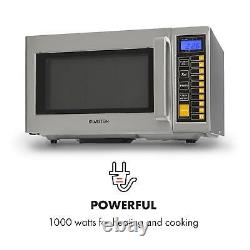 Klarstein 25 Microwave 1000W 25l Timer 3 Power Levels Stainless Steel