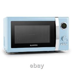 Klarstein Fine Dinesty Retro Microwave Oven with Grill Blue 23L 1000W