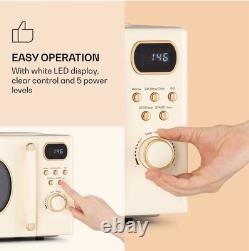 Klarstein Julieta 20-liter microwave oven with golden accents