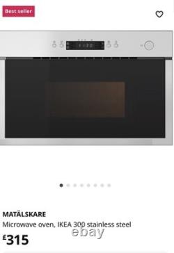 MATÄLSKARE Microwave Oven IKEA 300 Stainless Steel Brand New Sealed 903.687.77