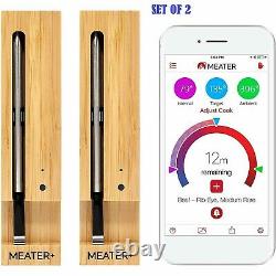 MEATER+165ft Long Range Smart Wireless Meat Thermometer Set of 2