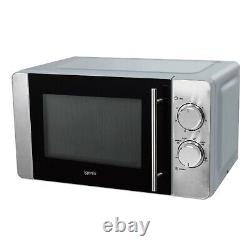 Manual Microwave, 800 W, 20 Litre, Stainless Steel, Igenix IG2084