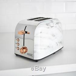 Marble Effect Microwave Kettle 2 Slice Toaster Kitchen Set 3 Piece Set NEW