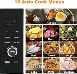 Microwave Air Fryer Oven 1000W 34L Combo ECO Mode Child Lock Easy to Clean Black