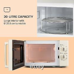 Microwave Grill Kitchen Retro Cooking 20L 700 W / 1000 W Stainless Steel Cream