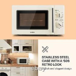 Microwave Grill Kitchen Retro Cooking 20L 700 W / 1000 W Stainless Steel Cream