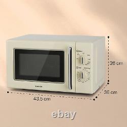 Microwave Grill Kitchen Retro Cooking 20L 700 W / 1000 W Stainless Steel Cream