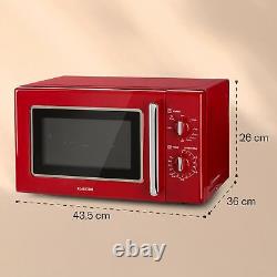 Microwave Grill Kitchen Retro Cooking 20L 700 W / 1000 W Stainless Steel Red