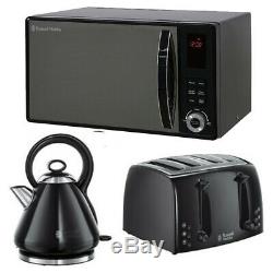 Microwave Kettle Toaster Black Set On Jan Sale Buy Russell Hobbs RHM2362B-G