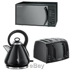 Microwave Kettle Toaster Set 4 Slot Toaster Black Russell Hobbs Sale Cheap