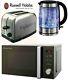 Microwave Kettle And Toaster Set Russell Hobbs Glass Kettle 2 Slot Toaster New