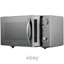 Microwave Morphy Richards 900W Solo Microwave Silver 23L Flatbed Defrost USED