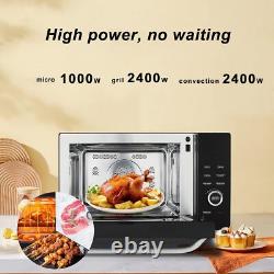 Microwave Oven 1000W 34L Combo ECO Mode Auto Menu Child Lock Easy Clean Black