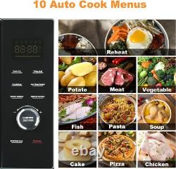 Microwave Oven 1000W 34L Combo ECO Mode Auto Menu Child Lock Easy Clean Black