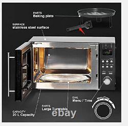 Microwave Oven 800W 20L Grill 1200W Turntable and Baking Plate, Digital Display