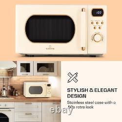 Microwave Oven Digital 20 L 800W Defrost 8 Programmes Grill Freestanding Cream