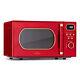 Microwave Oven Digital 20 L 800w Defrost 8 Programmes Grill Freestanding Led Red