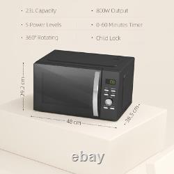 Microwave Oven Digital Electric Countertop 800W 23L
