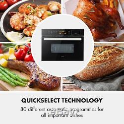 Microwave Oven Grill Built-in Steamer 34 L 900 W Defrost Stainless steel black