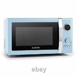 Microwave Oven Grill Defrost Freestanding Stainless Steel Retro 23L 800W Blue