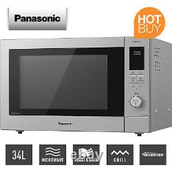 Microwave Oven Inverter Combination with Turntable 34 Litre 1000W Stainless Steel