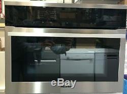 Miele H6100BM Single Electric Oven with Microwave, Clean Steel (CK1697)