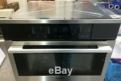 Miele H6100BM Single Electric Oven with Microwave, Clean Steel (CK1697)