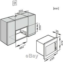 Miele M6022SC Built-In Microwave Oven 800W Black (Missing Food Cover) B