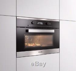 Miele built-in Microwave-Oven, 45cm height, M 6260 TC in black & stainless steel
