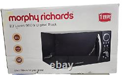 Morphy Richards 23L P90D23ELB 900W Standard Microwave Defrost 8 programmes Black