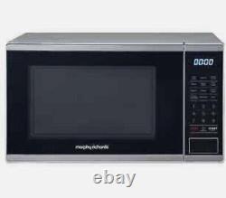 Morphy Richards 800W Standard Microwave Blue Digital LED Display Silver